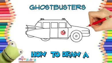 ghostbuster car drawing