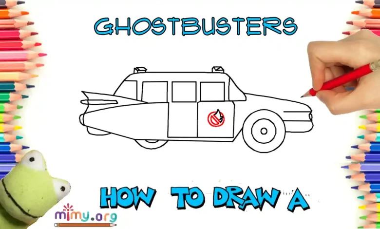 ghostbuster car drawing