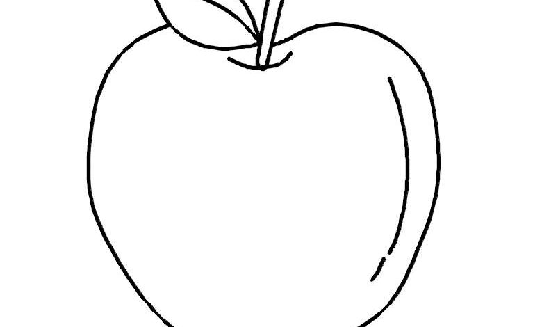 big apple coloring page