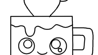 cup coloring page