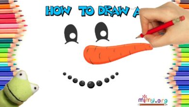 how to draw a carrot nose