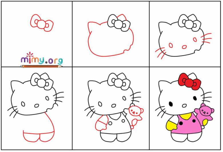 How to Draw hello kitty