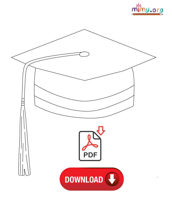 graduation cap coloring pages