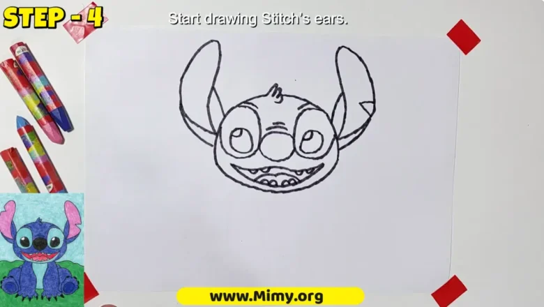 step 4 Add the Hair Squiggle and Start the Ears