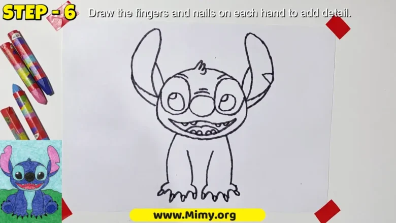 step 6 Finish the Ears and Start the Arms