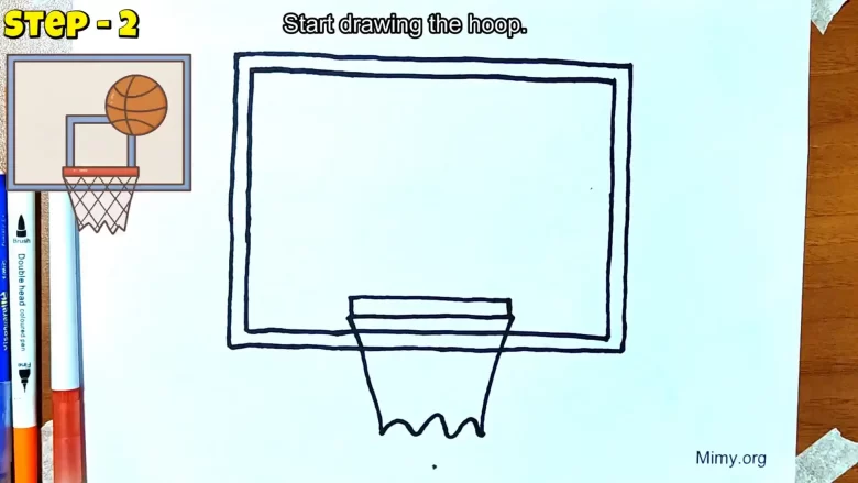 step 2 Start drawing the hoop