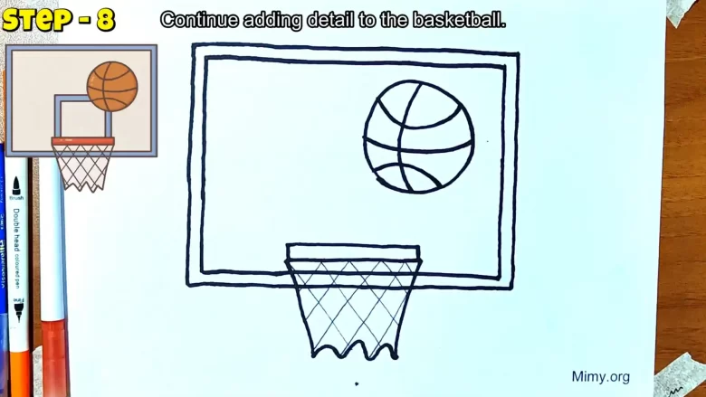 Add detail to the backboard.