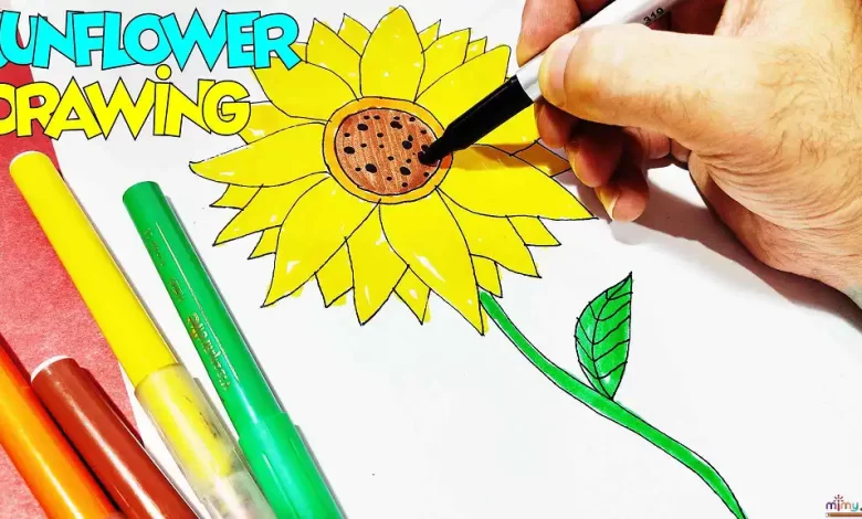 How to Draw Sunflower Step by Step