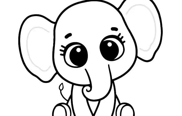 Baby Elephant coloring pages
