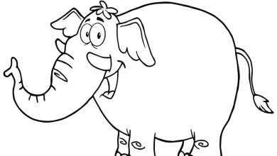Cartoon Elephant coloring pages