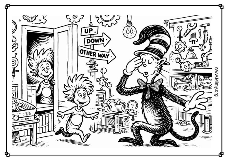 Magic Room - Cat In The Hat Coloring Pages