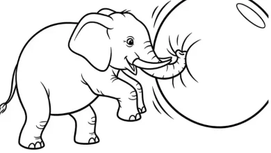 Very Cute Elephant coloring pages