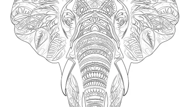 mandala elephant coloring pages