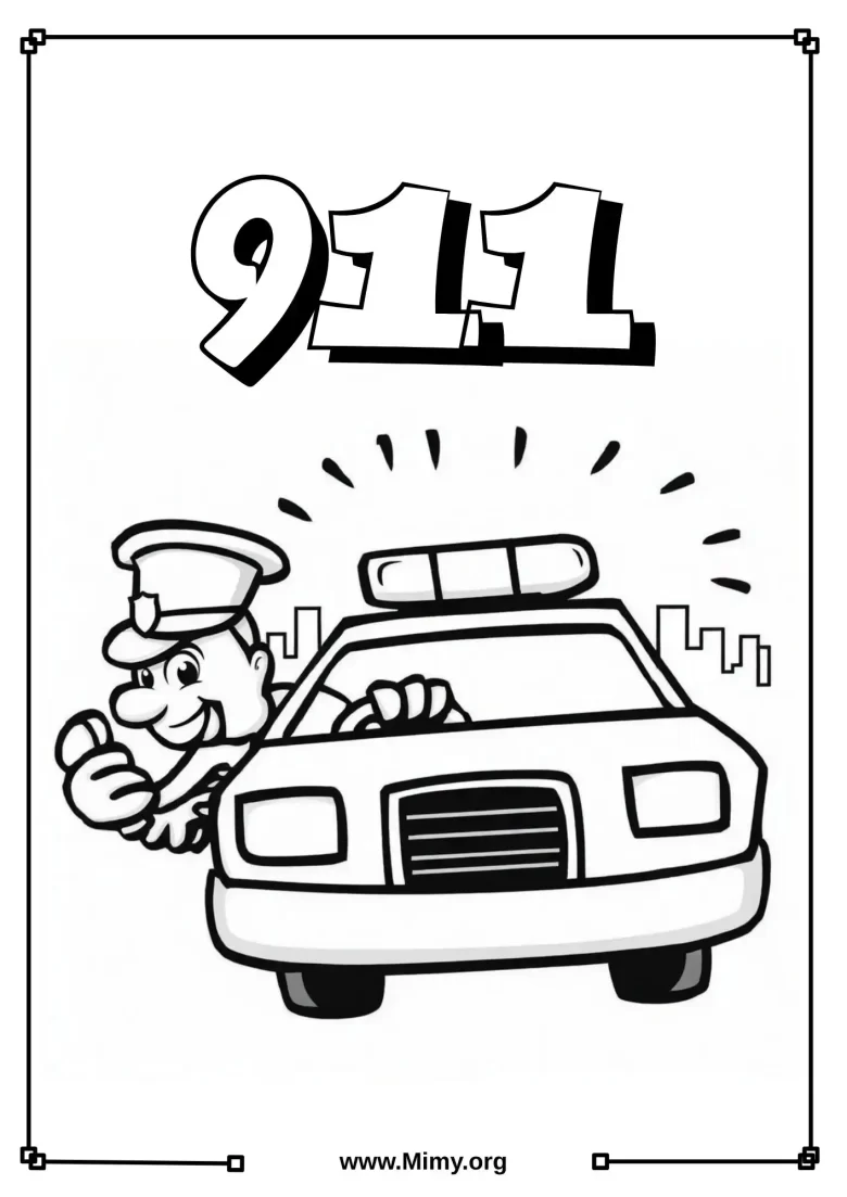 911 Coloring Pages - PDF