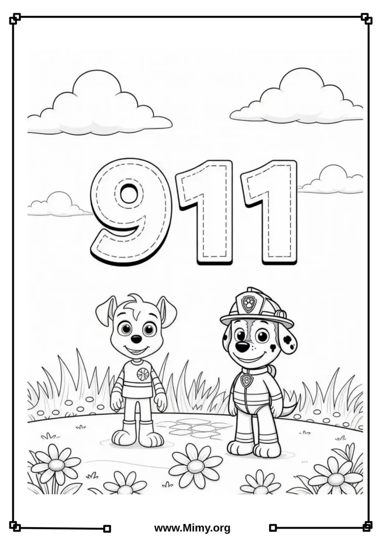 911 Coloring Pages - PDF Download