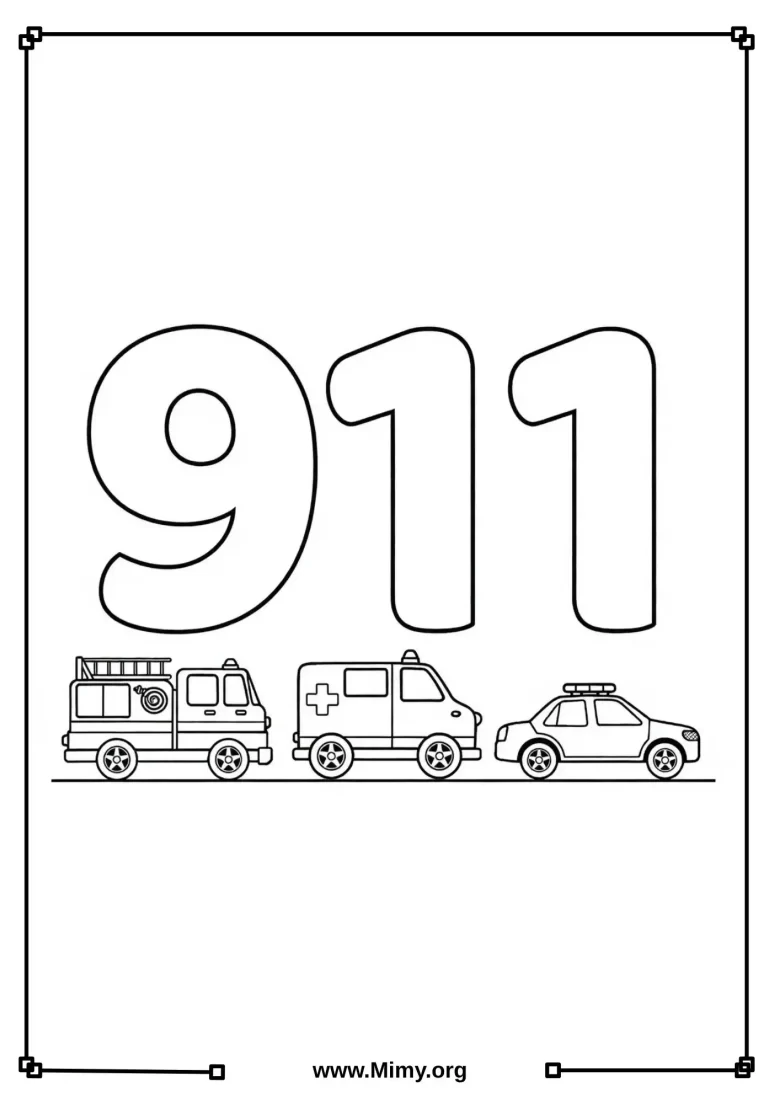 911 Coloring Pages - PDF Download