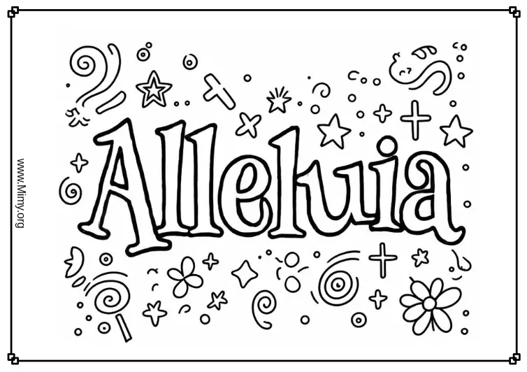 Alleluia - Coloring Page
