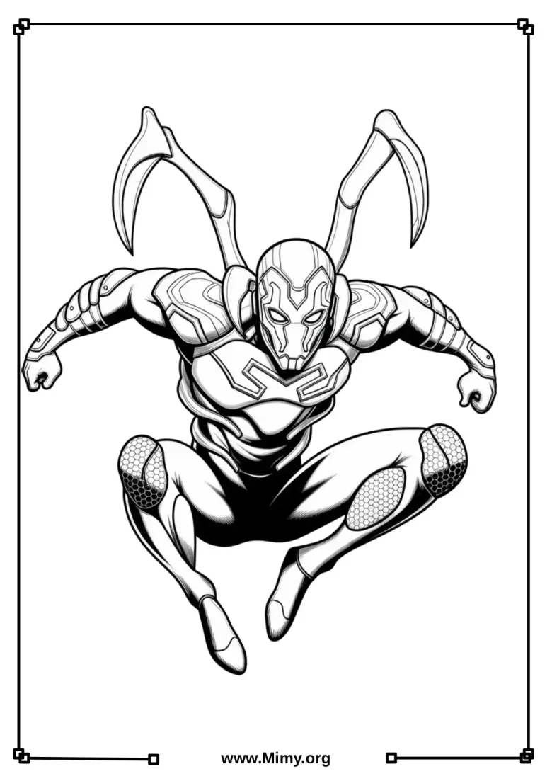 Blue Beetle Coloring Pages