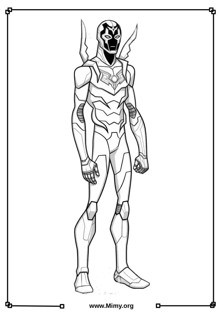 Blue Beetle Coloring Pages - PDF Download