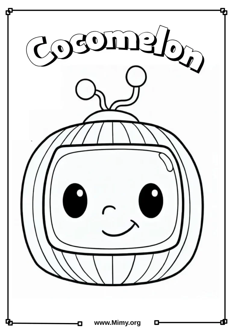 Cocomelon Logo Coloring Pages - PDF Download