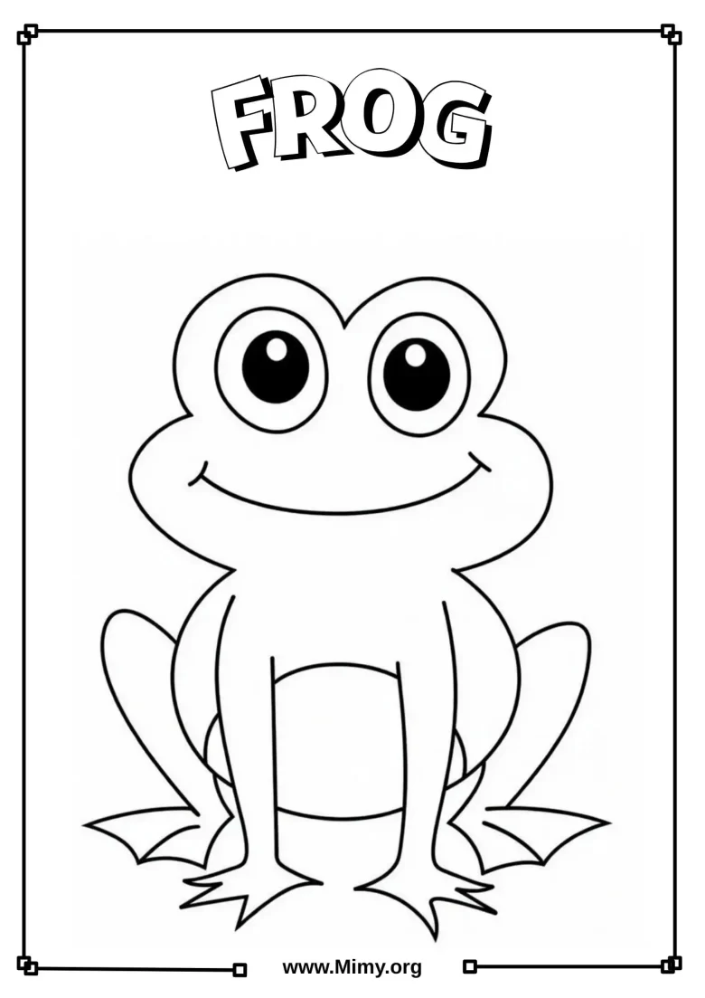 Frog Coloring Pages - PDF Download