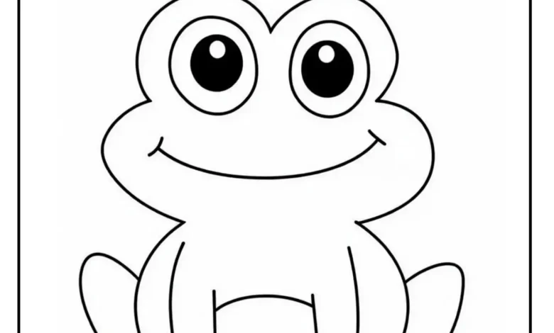 Frog Coloring Pages - PDF Download