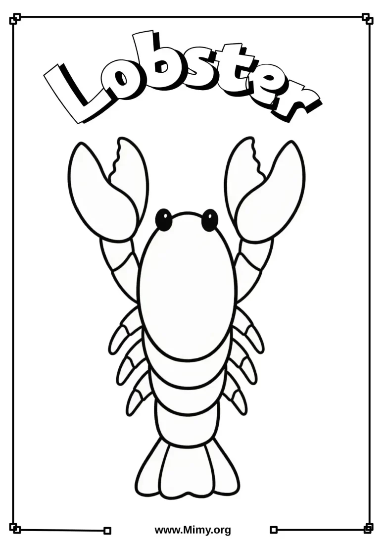 Lobster Coloring Pages - PDF Download