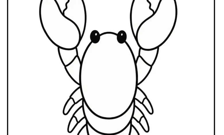 Lobster Coloring Pages - PDF Download