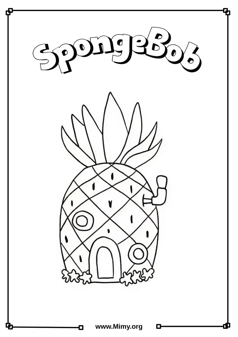 SpongeBob House Coloring Pages - PDF Download