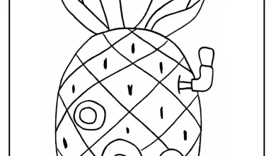 SpongeBob SquarePants House coloring pages - PDf Download