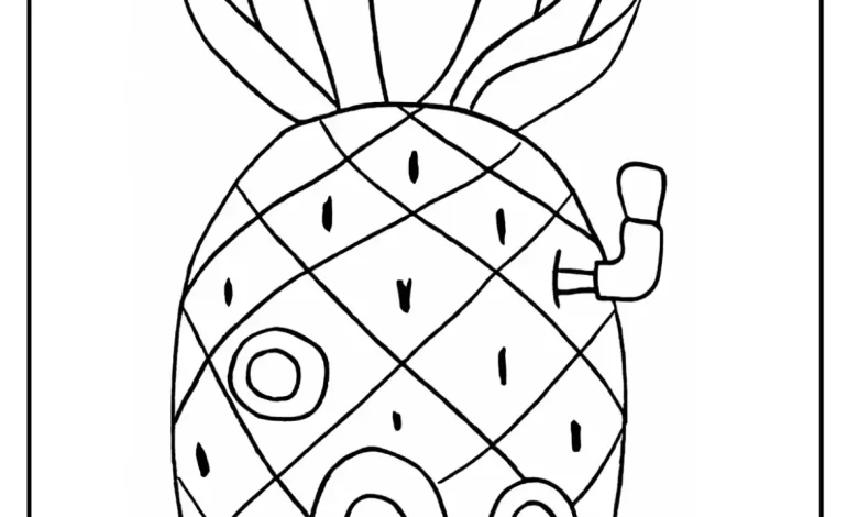SpongeBob SquarePants House coloring pages - PDf Download