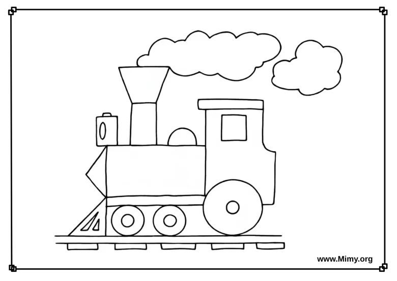 Train Coloring Pages - For Kids