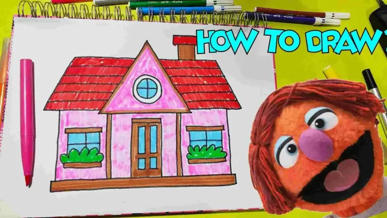 how to draw house, easy drawings