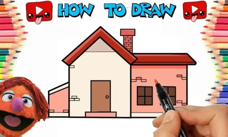 house drawing for kids easy drawing