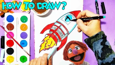 3d rocket drawing
