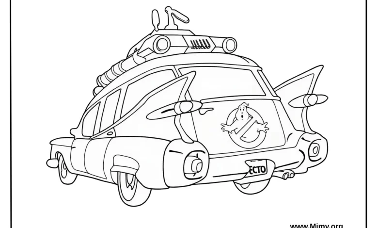 Ghostbusters Ecto-1 Coloring Pages