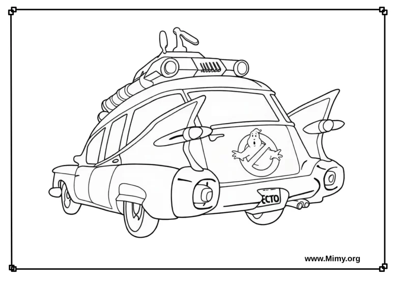 Ghostbusters Ecto-1 Coloring Pages
