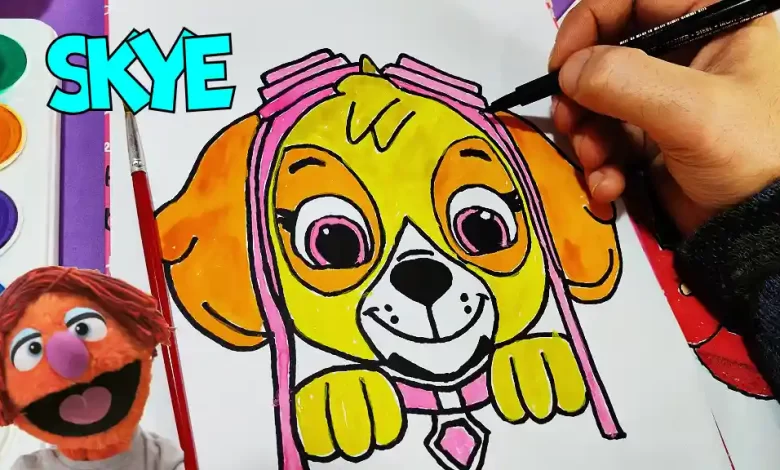 How to Draw Skye Paw Patrol