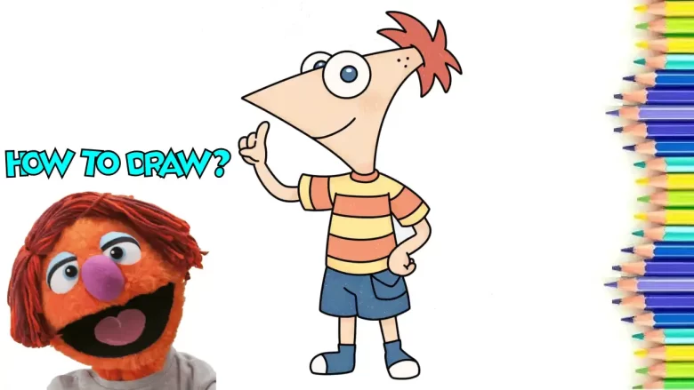 Phineas Flynn Drawing, easy cartoon drawing