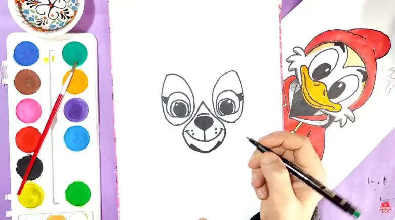 Skye, Paw Patrol drawing step by step easy drawings