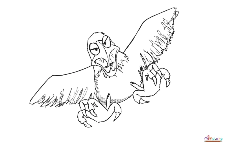 cartoon eagle coloring page