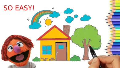 house drawings for kids