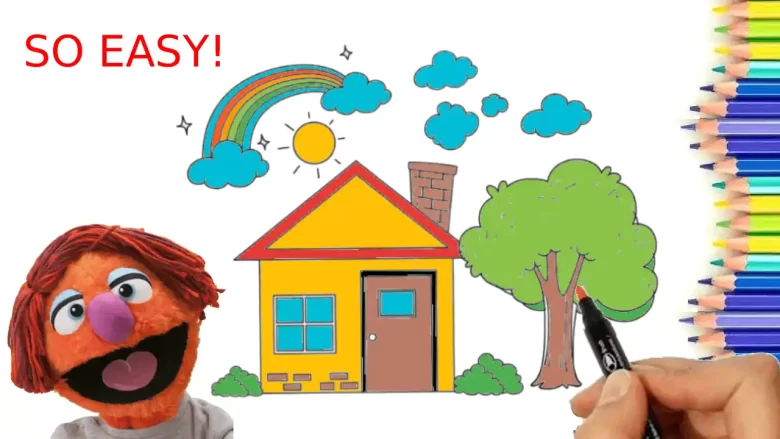 house drawings for kids