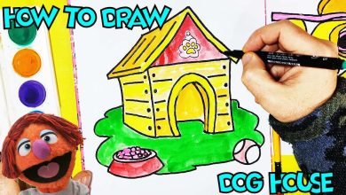 kennel dog house drawing