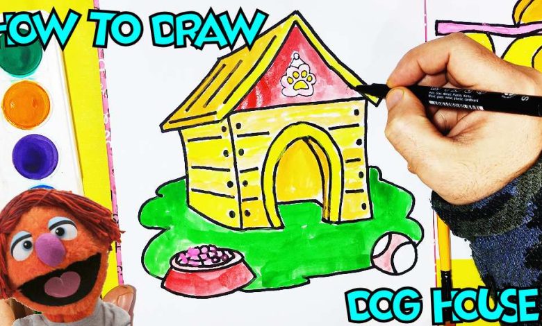 kennel dog house drawing
