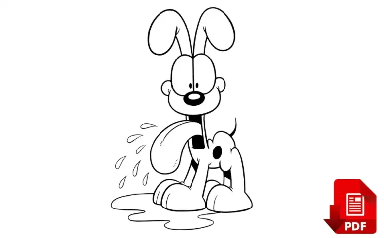 odie coloring page