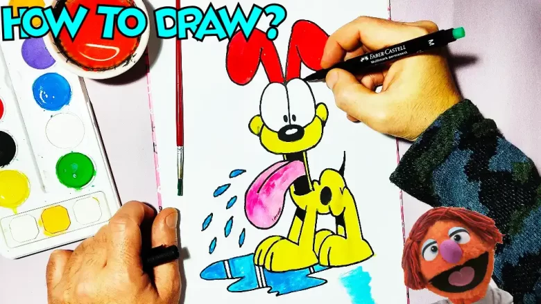 odie drawing easy drawings