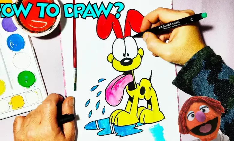 odie drawing easy drawings
