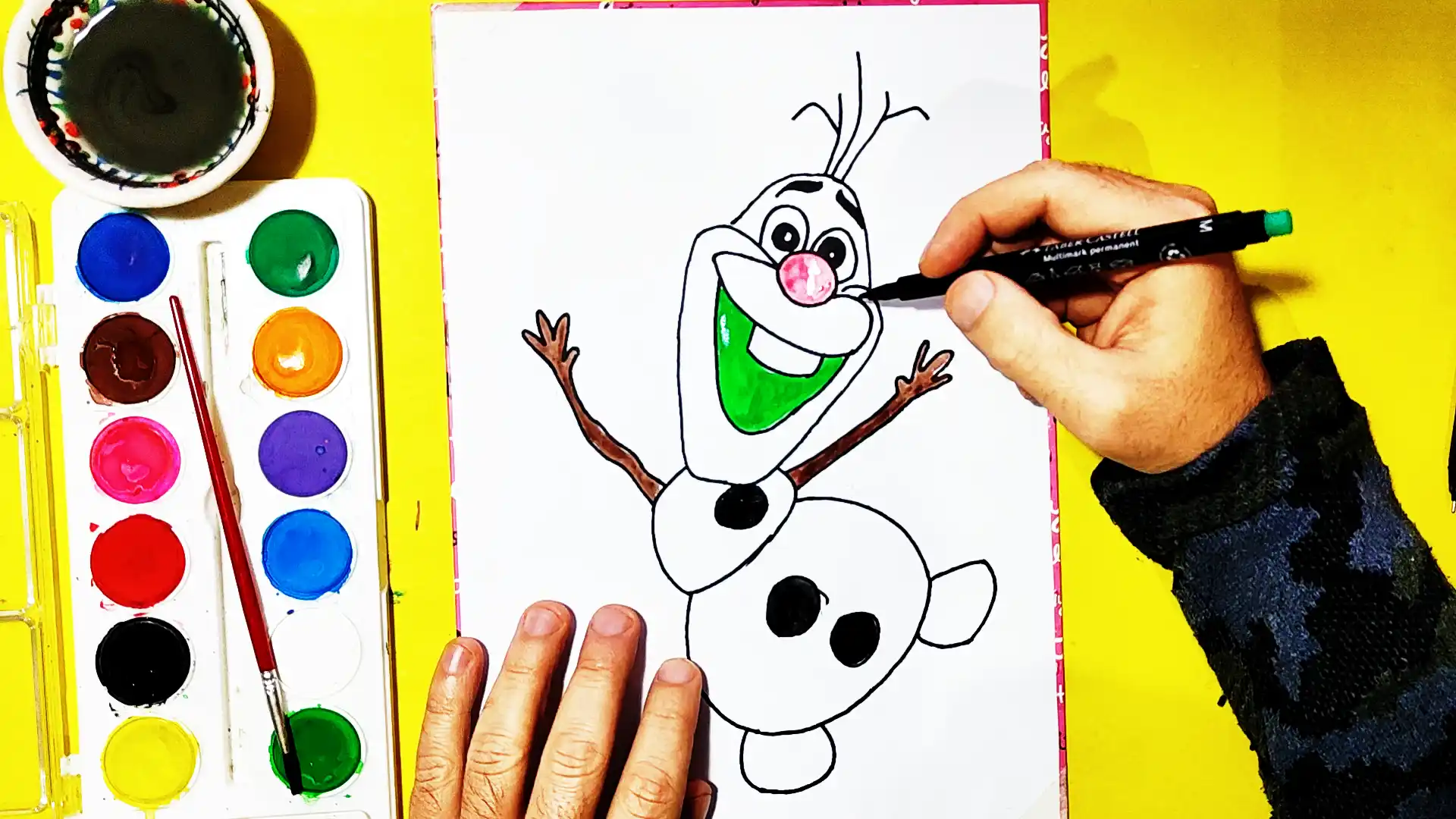 How to Draw Olaf (Frozen)? Step-by-step drawing tutorial. - Free ...