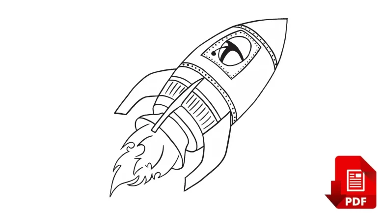 rocket coloring pages